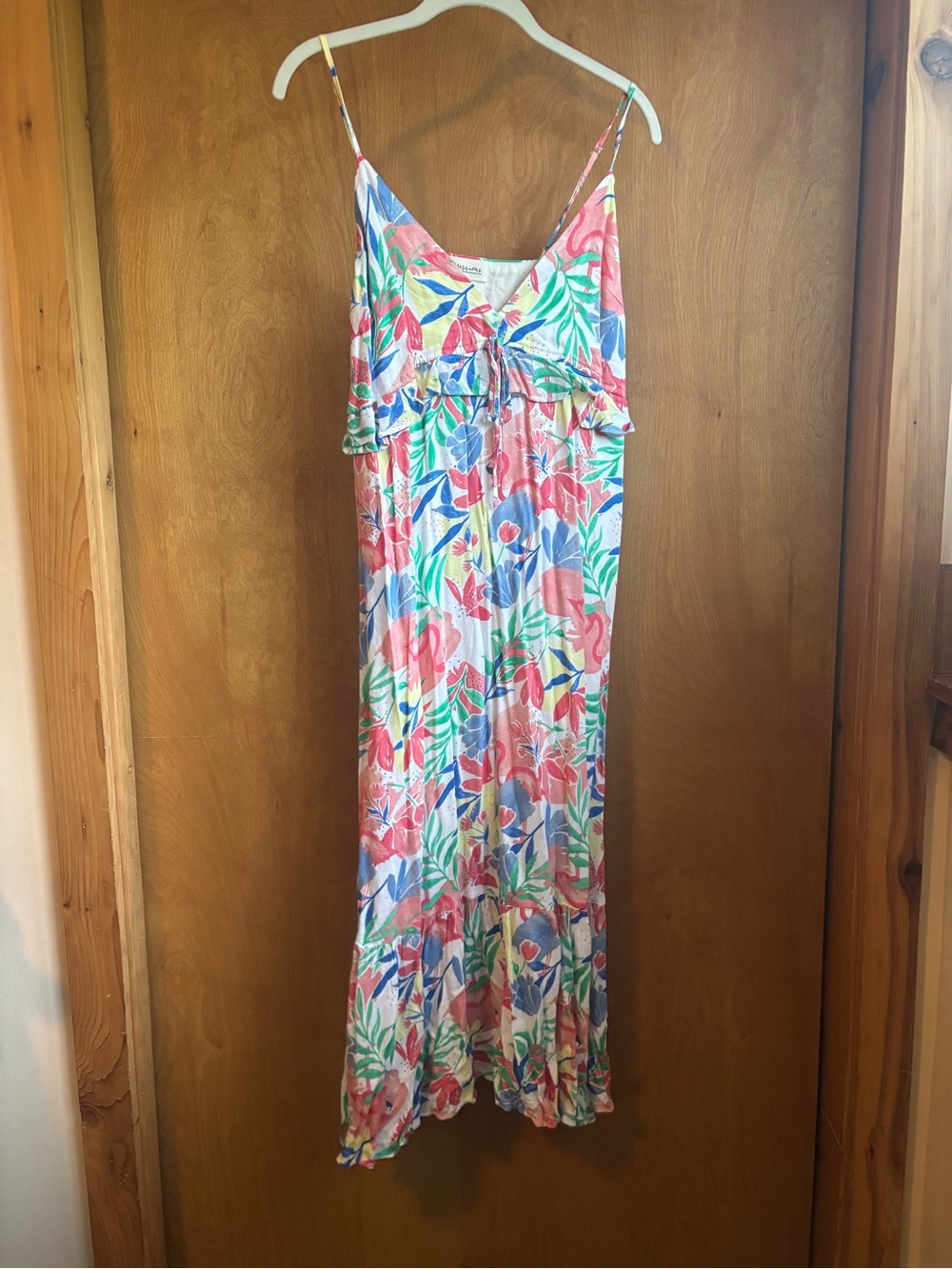 Tropical Print MIDI Dress